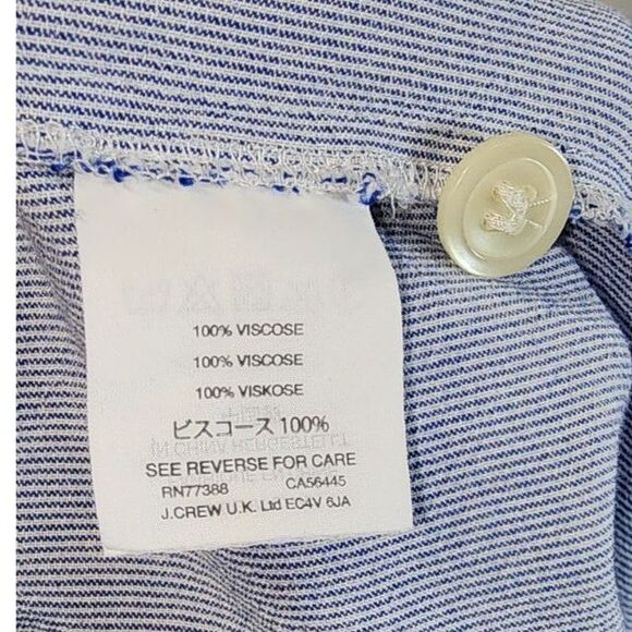 Madewell Blue & White Striped Tie Front Short Sleeve Top Size S - Picture 7 of 8